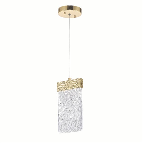 CWI Carolina LED Pendant With Gold Leaf Finish