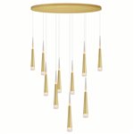 CWI Andes LED Multi Light Pendant With Satin Gold Finish