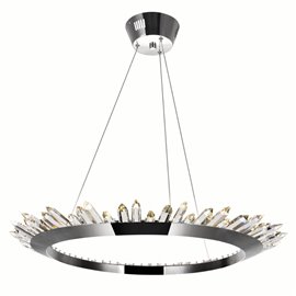 CWI Arctic Queen LED Up Chandelier With Polished Nickel...