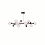 CWI Element 10 Light Chandelier With Polished Nickel Finish