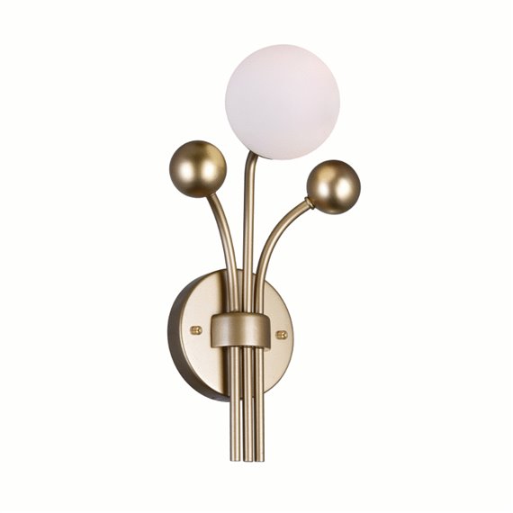 CWI Element 1 Light Wall Light With Sun Gold Finish