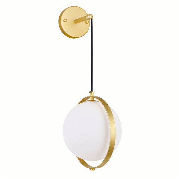 CWI Da Vinci 1 Light Wall Light With Brass Finish