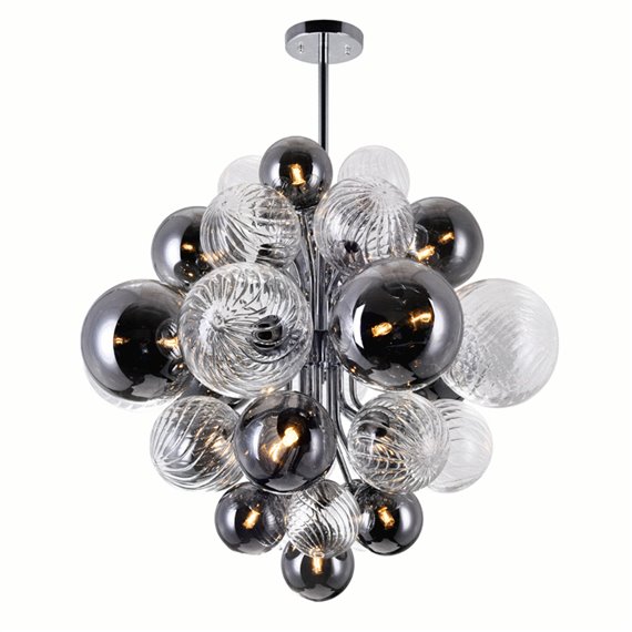 CWI Pallocino 15 Light Chandelier With Chrome Finish