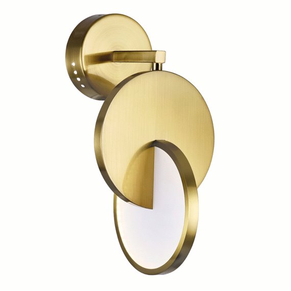 CWI Tranche LED Sconce With Brushed Brass Finish
