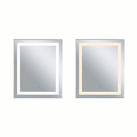 CWI Abril Rectangle Matte White LED 30 in. Mirror From...