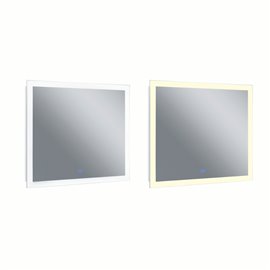 CWI Abigail Rectangle Matte White LED 40 in. Mirror From...