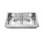 Kindred KCFD36A 18 gauge Farmhouse double with linear front apron