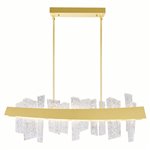 CWI Guadiana 39 in LED Satin Gold Chandelier