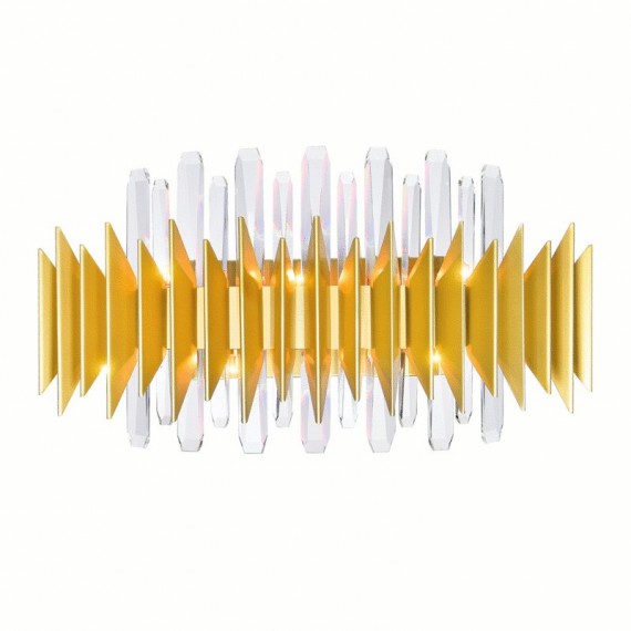 CWI Cityscape 7 Light Wall Sconce With Satin Gold Finish