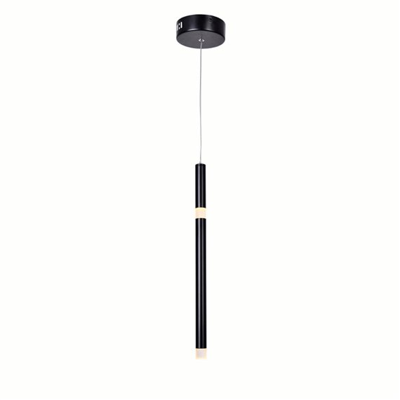 CWI Flute 1 Light LED Pendant With Black Finish