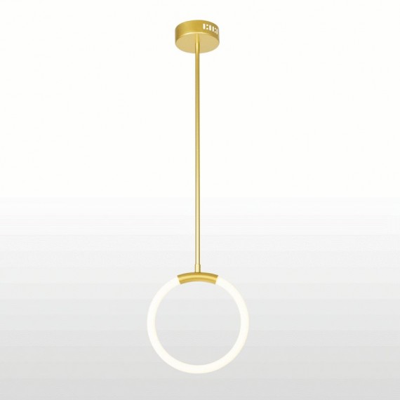 CWI Hoops 1 Light LED Pendant With Satin Gold Finish