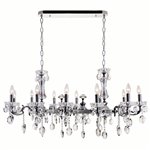 CWI Flawless 12 Light Up Chandelier With Chrome Finish