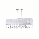 CWI Water Drop 14 Light Drum Shade Chandelier With Chrome Finish