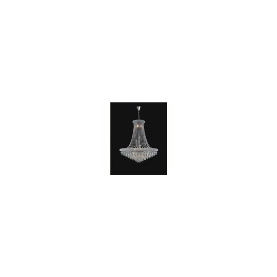 CWI Water Drop 4 Light Drum Shade Flush Mount With Chrome Finish