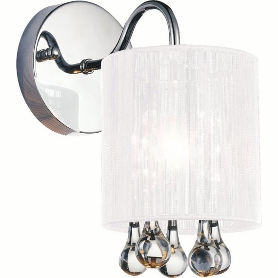 CWI Water Drop 1 Light Bathroom Sconce With Chrome Finish