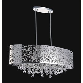 CWI Eternity 8 Light Drum Shade Chandelier With Chrome...