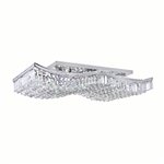 CWI Ripple 18 Light  Flush Mount With Chrome Finish