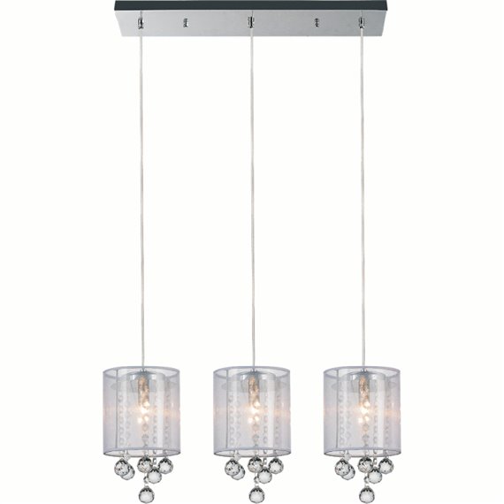 CWI Radiant 3 Light Multi Light Pendant With Chrome Finish