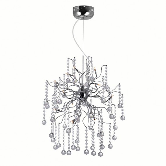 CWI Cherry Blossom 15 Light Chandelier With Chrome Finish