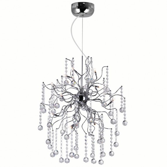 CWI Cherry Blossom 20 Light Chandelier With Chrome Finish