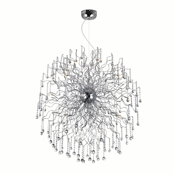 CWI Cherry Blossom 48 Light Chandelier With Chrome Finish