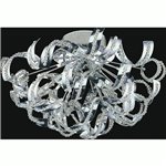 CWI Swivel 13 Light Flush Mount With Chrome Finish