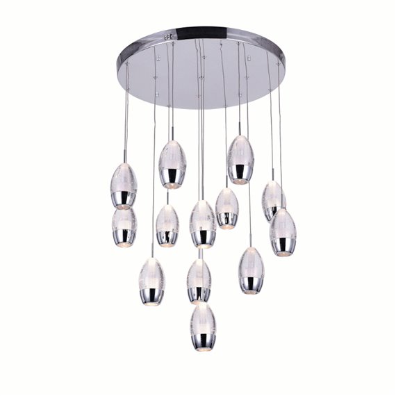 CWI Perrier 13 Light Multi Light Pendant With Chrome Finish