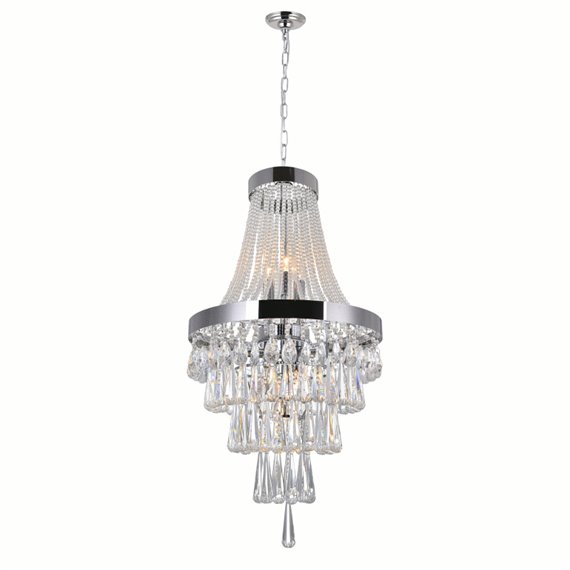 CWI Vast 6 Light Chandelier With Chrome Finish
