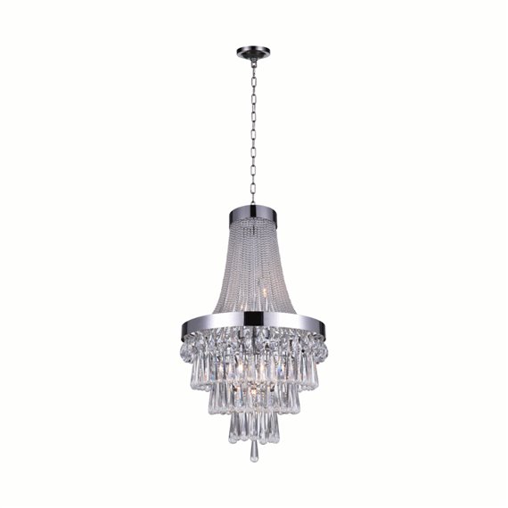 CWI Vast 7 Light Chandelier With Chrome Finish