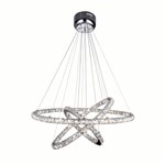 CWI Ring LED Chandelier With Chrome Finish