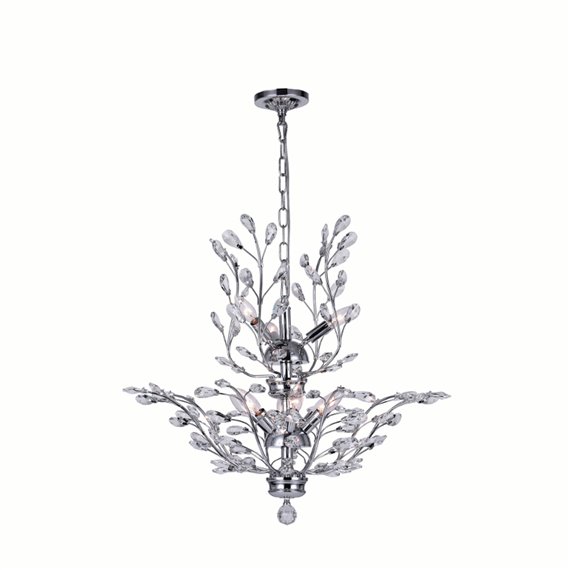 CWI Ivy 9 Light Chandelier With Chrome Finish