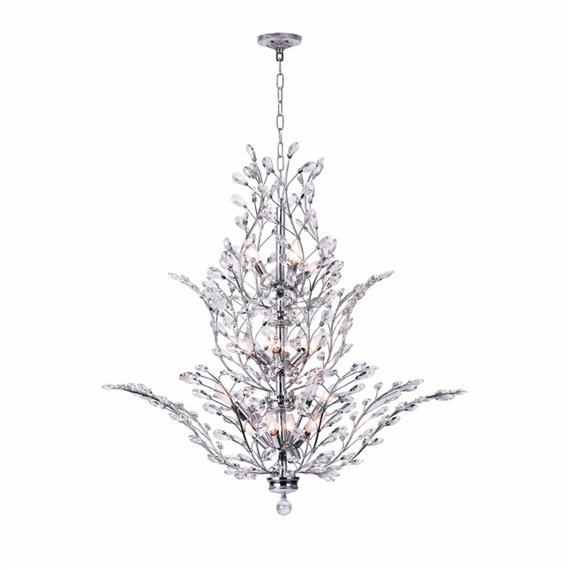 CWI Ivy 18 Light Chandelier With Chrome Finish