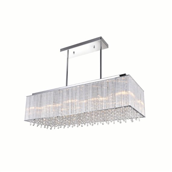 CWI Spring Morning 10 Light Drum Shade Chandelier With Chrome Finish