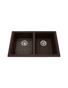 Kindred KGD1U Granite undermount double sink includes grid 2