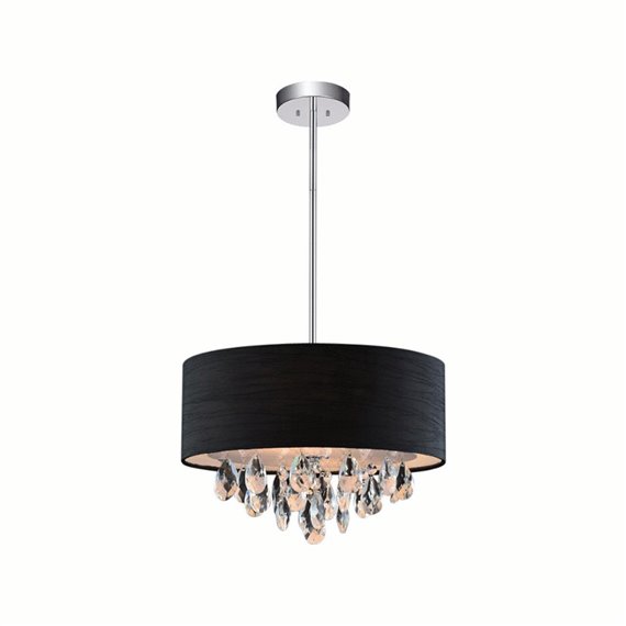 CWI Dash 3 Light Drum Shade Chandelier With Chrome Finish