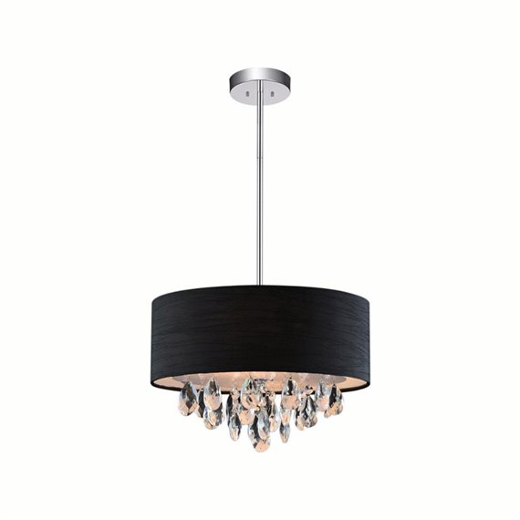 CWI Dash 4 Light Drum Shade Chandelier With Chrome Finish