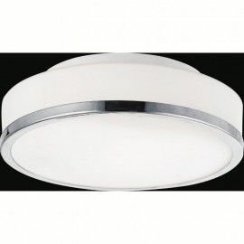 CWI Frosted 2 Light Drum Shade Flush Mount With Satin...