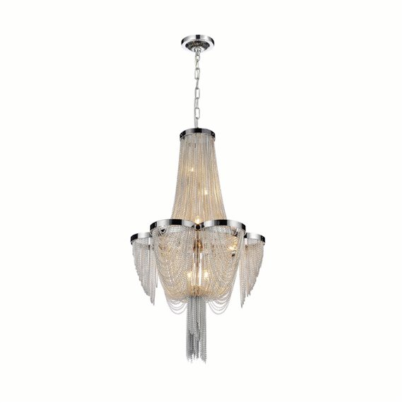 CWI Taylor 7 Light Down Chandelier With Chrome Finish