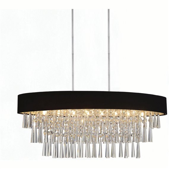 CWI Franca 8 Light Drum Shade Chandelier With Chrome Finish