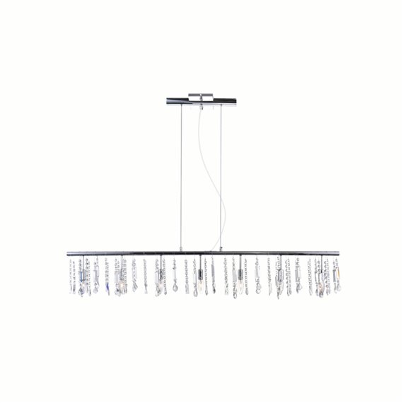 CWI Janine 7 Light Down Chandelier With Chrome Finish