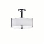 CWI Lucie 3 Light Drum Shade Chandelier With Chrome Finish