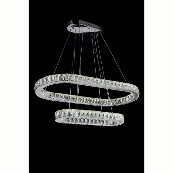 CWI Milan LED Chandelier With Chrome Finish