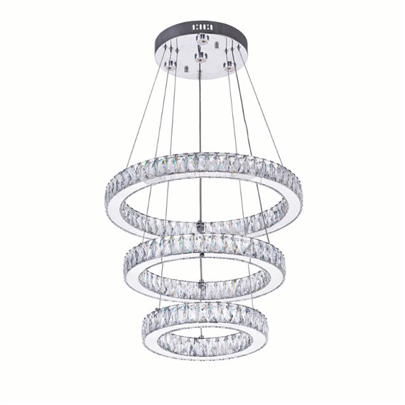 CWI Florence LED Chandelier With Chrome Finish