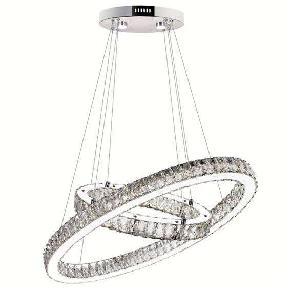 CWI Florence LED Chandelier With Chrome Finish