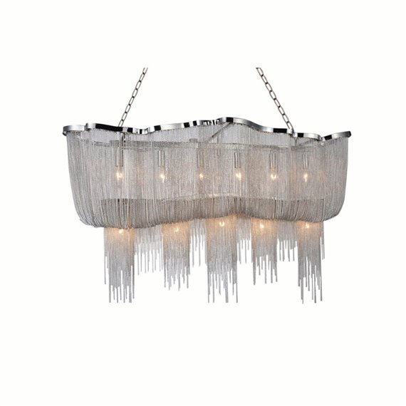 CWI Secca 13 Light Down Chandelier With Chrome...