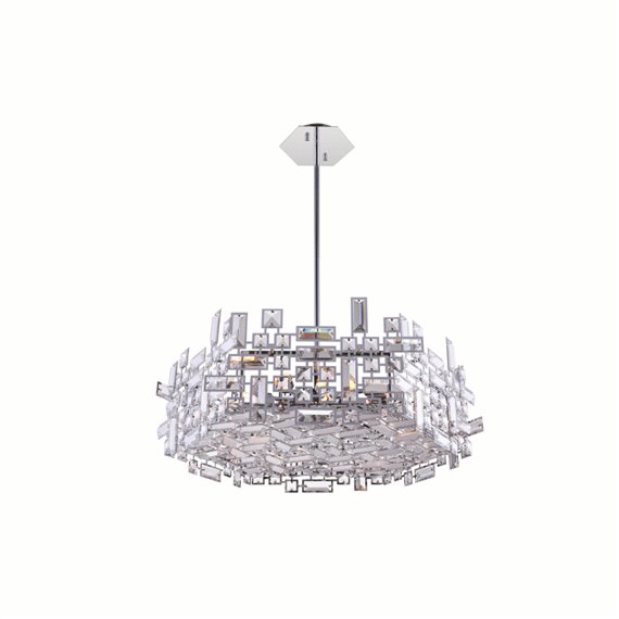 CWI Arley 12 Light Chandelier With Chrome Finish