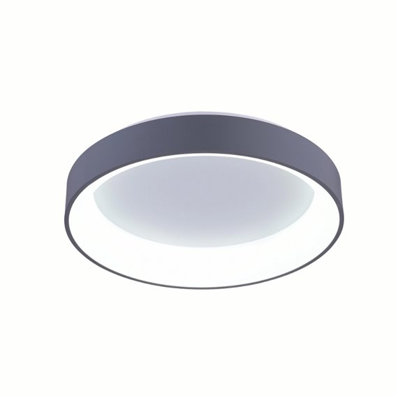 CWI Arenal LED Drum Shade Flush Mount With Gray & White Finish