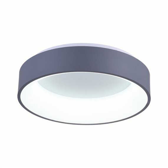 CWI Arenal LED Drum Shade Flush Mount With Gray & White Finish