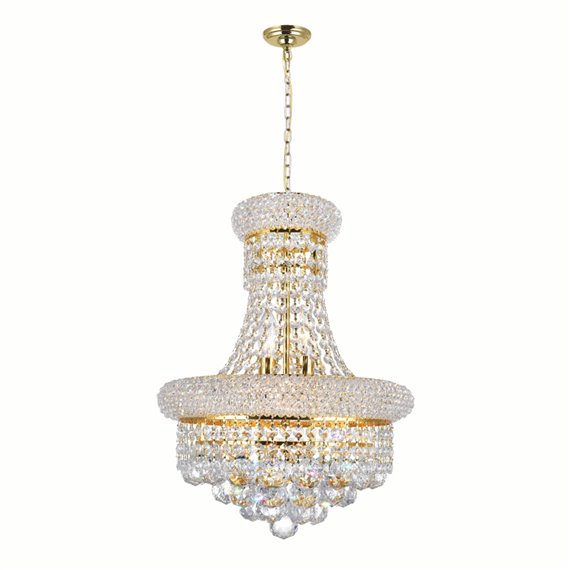 CWI Empire 6 Light Chandelier With Gold Finish