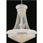CWI Empire 18 Light Down Chandelier With Chrome Finish